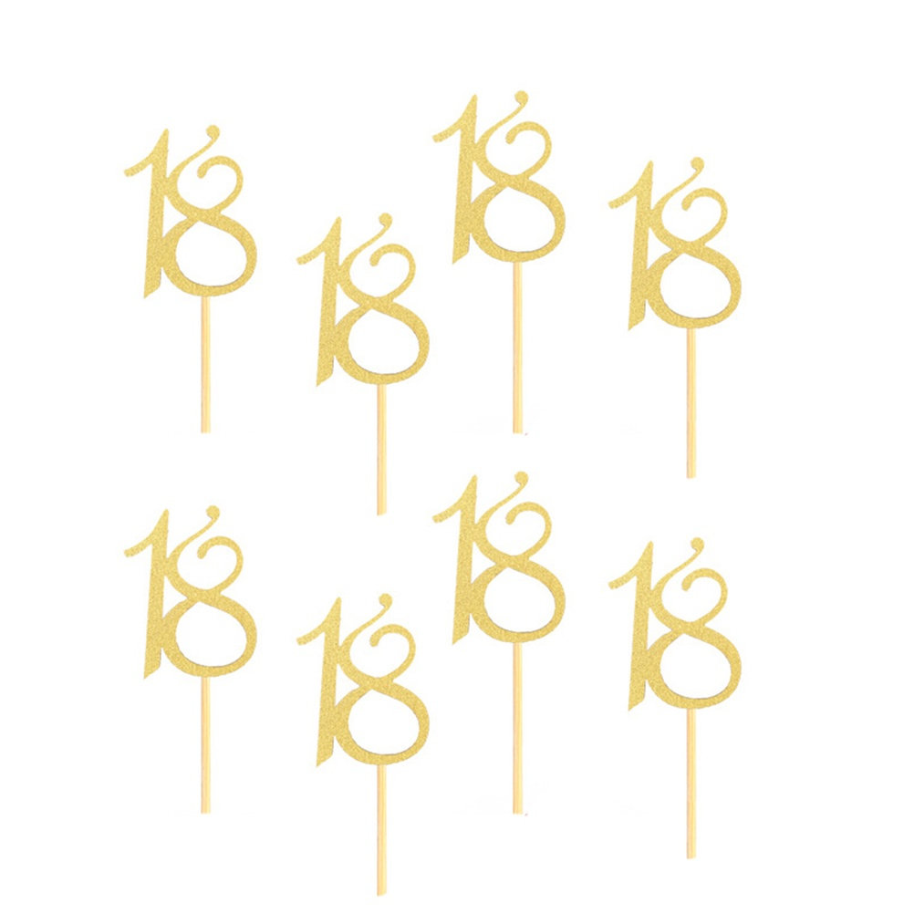 Ice Pick Pick - 48Pcs Hiasan Kue Ulang Tahun ke-18,