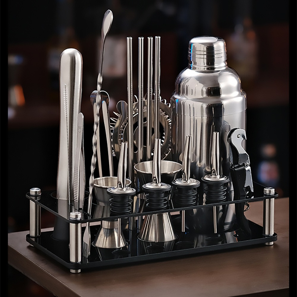 Home Bar Setup Kit - Koleksi Perlengkapan Bar, Peralatan Pembuatan Koktail