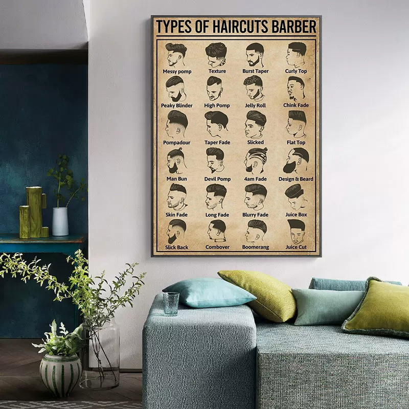 Poster Tukang Cukur Tipe Retro - Home Barber ulasan dan harga