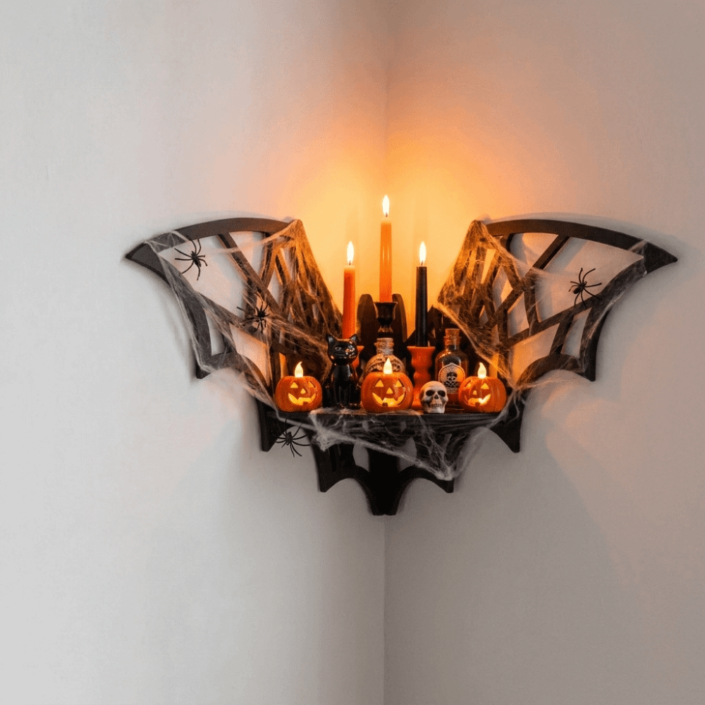 Rak Sudut Kayu Berlubang untuk - Home Bar Shelf ulasan dan harga