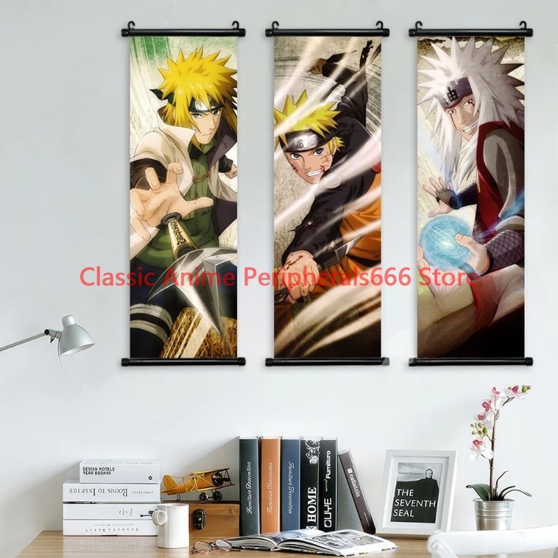Naruto lukisan gantung kanvas  - Home Bar Shelf ulasan dan harga