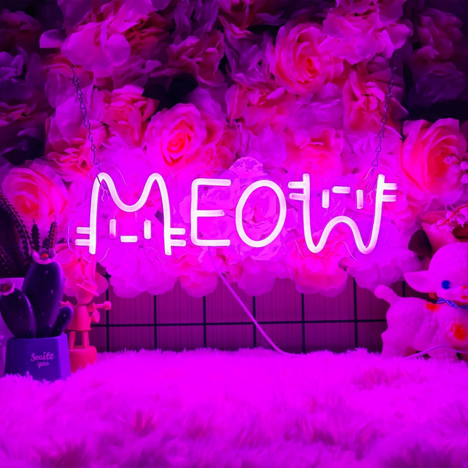 Lampu Neon LED Meow Bertenaga  - Home Bar Cafe ulasan dan harga