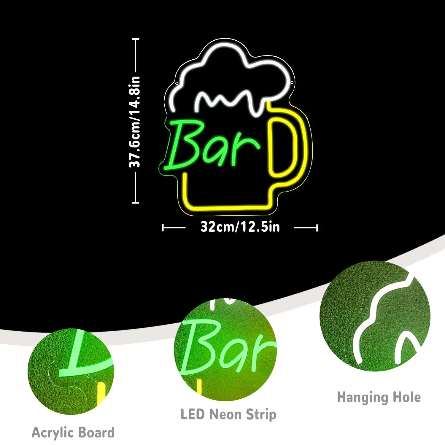 Lampu LED Neon Sign Bar Bir US - Home Bar And Kitchen ulasan dan harga
