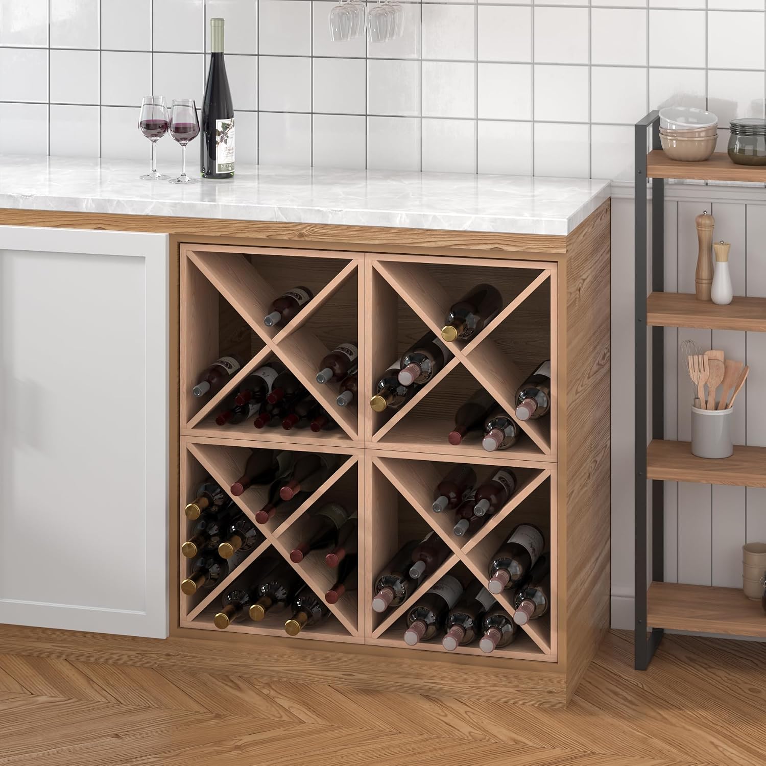 Rak Anggur 96 Botol, Penyimpan - Home Bar Shelf ulasan dan harga